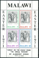 Malawi 171a-172a Sheets, MNH. Mi Bl.22-23. Engravings, Albrecht Durer, 1971. - Malawi (1964-...)