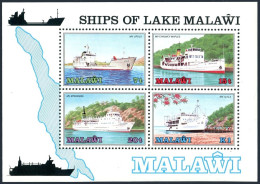Malawi 469a Sheet, MNH. Michel Bl.64. Ships Of The Lake Malawi, 1985. - Malawi (1964-...)