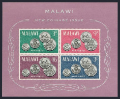 Malawi 25a Sheet,MNH.Michel Bl.2. New Coinage,1965.Bird,Elephant,Plant. - Malawi (1964-...)
