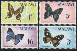 Malawi 37-40,40a Sheet,MNH.Michel 37-40,Bl.5. Butterflies 1966. - Malawi (1964-...)