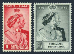 Somaliland 110-111,hinged. Mi 103-104. Silver Wedding, 1948. George VI,Elizabeth - Mali (1959-...)