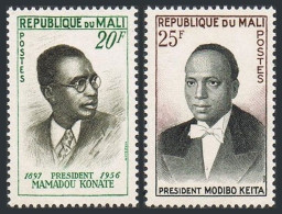 Mali 13-14 Blocks/4, MNH. Mi 21-22. President Modibo Keita, Mamadou Konate,1961. - Malí (1959-...)