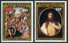 Mali C419-C420, MNH. Michel 849-850. Easter 1981. Ary By Raphael, Rembrandt. - Malí (1959-...)