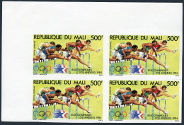 Mali C499 Imperf Block/4,MNH.Michel 887B Olympics Los Angeles-1984.Hurdles. - Mali (1959-...)