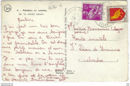 FRANCE - Cachet Postal Jumelé " PIRIAC Sur MER - LOIRE ATLANTIQUE " 1958 Timbre Blason AUNIS + Moissonneuse 12 F Marais - 1921-1960: Periodo Moderno