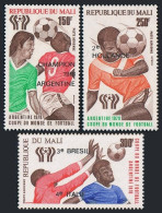 Mali C338-C340,C340a,MNH.Mi 657-659,Bl.11. Soccer Cup Argentina-1978.Winners. - Malí (1959-...)