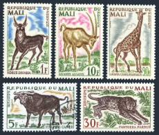 Mali 67-71,CTO/MLH.Michel 98-102. 1965.Defassa Waterbuck,Cape Buffalo,Oryx, - Malí (1959-...)