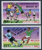 Mali 535-536, MNH. Michel 1068-1069. World Soccer Cup Mexico-1986. - Mali (1959-...)