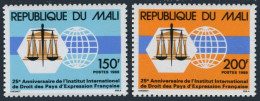Mali 563-564, MNH. Mi 1123-1124. Law Institute, French-speaking Nations, 1989. - Malí (1959-...)