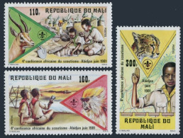 Mali 425-427, MNH. Michel 859-861. African Scouting Conference 1981. Animals. - Malí (1959-...)
