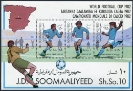Somalia 508a Sheet, MNH. Michel Bl.12. World Soccer Cup Spain-1982. - Mali (1959-...)