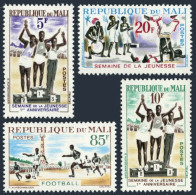 Mali 48-51,MNH.Michel 65-68. Youth Week 1963. 800-meter Race, Acrobatic, Soccer. - Mali (1959-...)