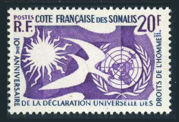 French Somali Coast 274, MNH. Michel 319. Human Rights 1958. Bird, Sun. - Mali (1959-...)