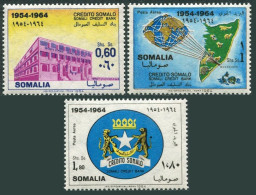 Somalia 273, C93-C94, MNH. Mi 57-59. Somali Credit Bank, 1964. Map,Animals,Arms. - Malí (1959-...)