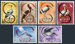 Somalia 230-233,C61-C62, MNH. Mi 357-362. Birds 1959. Stork,Ibis,Pelican,Marabou - Mali (1959-...)