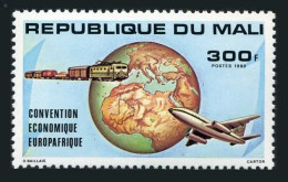 Mali 396, MNH. Michel 808. EUROPAFRICA 1980. Globe, Train, Plane. - Malí (1959-...)