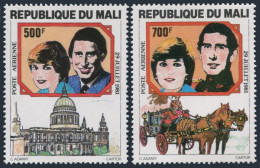 Mali C436-C437, MNH. Mi 878-879. Royal Wedding,1981. Lady Diana, Prince Charles. - Malí (1959-...)