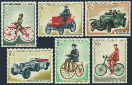 Mali 109-112,C60-C61,MNH.Michel 170-175. History Of Bicycle,Automobile,1968. - Malí (1959-...)