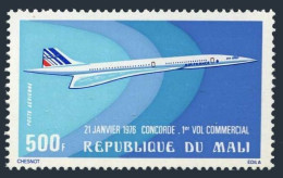 Mali C270, MNH. Michel 518. Concorde, 1st Commercial Flight, 1976. - Mali (1959-...)