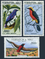 Mali C2-C4,MNH.Michel 3-5. Birds 1960.Amethyst Starling,Bateleur Eagle,Shrike. - Mali (1959-...)
