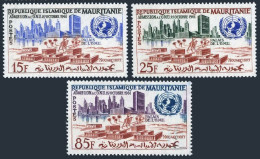 Mauritania 167-169, Hinged. Mi 191-193. Admission To UN, 1962. Nouakchoff, Camel - Mauritanië (1960-...)