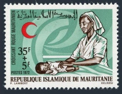 Mauritania B18,MNH.Michel 434. Red Crescent Society,1972.Nurse Tending Infant. - Mauritanie (1960-...)