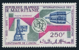 Mauritania C41,lightly Hinged.Michel 251. ITU-100,1965.Telegraph,Satellite. - Mauritanië (1960-...)