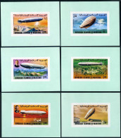 Mauritania 345-348,C167-C168 Deluxe,MNH.Mi 539-544. Zeppelin,75th Ann.1976. - Mauretanien (1960-...)