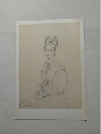 CARTOLINE: INGRES - PORTRAIT DE MILE BOIMARD 1828 - MUSEE DU LOUVRE, PARIS - NON VIAGGIATA - F/G - B/N - LEGGI - Exposiciones