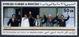 Mauritania 660,MNH.Michel 961. Maghreb Arab Union,1st Ann 1990.Presidents. - Mauritanië (1960-...)