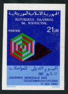 Mauritania 513 Imperf,MNH.Michel 756B. 14th World Telecommunications Day,1982. - Mauritania (1960-...)