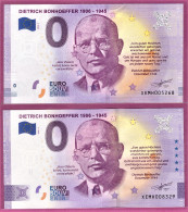 0-Euro XEMH 2 2020 DIETRICH BONHOEFFER 1906-1945 - THEOLOGE Set NORMAL+ANNIVERSARY - Prove Private