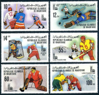 Mauritania 432-437, MNH. Michel 660-665. Olympics Lake Placid-1980. Ice Hockey. - Mauritanië (1960-...)
