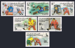 Mauritania 432-437, CTO. Michel 660-665. Olympics Lake Placid-1980. Ice Hockey. - Mauritanië (1960-...)