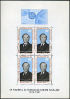 Mauritania C71a,hinged.Mi 333 Bl.4. Konrad Adenauer,chancellor Of Germany,1968. - Mauretanien (1960-...)