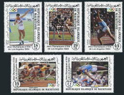 Mauritania C223-C227,MNH. Olympics Los Angeles-1984.Running,Shot Put,Hurdles, - Mauritanië (1960-...)