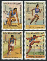 Mauritania 427-430,431,MNH. Michel 652-655,Bl.26. Olympics Moscow-1980. Running, - Mauritania (1960-...)