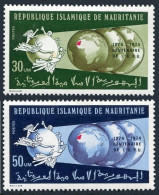 Mauritania 316-317, MNH. Michel 493-494. UPU-100, 1974. Globe. - Mauritanië (1960-...)