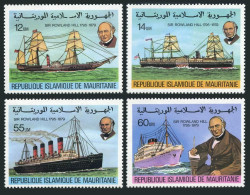Mauritania 415-418,419,MNH.Mi 636-639,Bl.24. Sir Rowland Hill,1979.Postal Ships. - Mauritanië (1960-...)