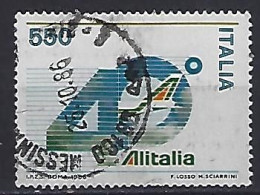 Italy 1986  40 Jahre Fluggesellschaft "Alitalia  (o) Mi.1988 - 1971-80: Gebraucht