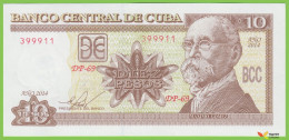 Voyo CUBA 10 Pesos 2014 P117p B906p DP-69 UNC - Kuba