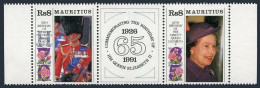 Mauritius 733-734a,hinged.Mi 719-720. Queen Elizabeth II & Philip Birthdays,1991 - Mauritius (1968-...)