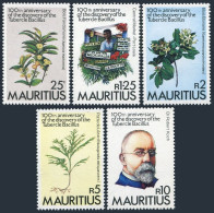 Mauritius 553-557, Hinged. Mi 549-553. TB Bacillus-100, 1982.Plants.Robert Koch. - Mauritius (1968-...)
