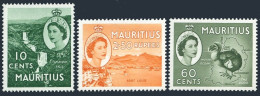 Mauritius 273-275,hinged. Mi 265-267. QE II,1963. Tamarind Falls,Map & Dodo,Port - Mauricio (1968-...)