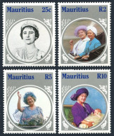 Mauritius 604-608, Hinged. Mi 600-603, Bl.14. Queen Mother Elizabeth, 85, 1985. - Mauricio (1968-...)