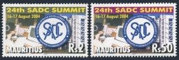 Mauritius 991-992,MNH. Southern Africa Development Community Summit, 2004. - Maurice (1968-...)
