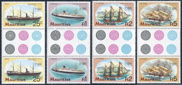 Mauritius 498-501 Gutter, MNH. Mi 494-497. LONDON-1980. Ships:Emirne,Boissevain, - Maurice (1968-...)