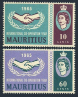 Mauritius 293-294 Blocks/4,MNH.Michel 285-286. Cooperation Year ICY-1965. - Mauritius (1968-...)
