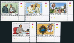 Mauritius 720-724,MNH.Mi 701-705. Prime Minister Jognauth,1990.Pope John Paul II - Maurice (1968-...)