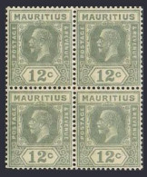 Mauritius 188 Block/4,MNH.Michel 182. King George V,1922. - Mauricio (1968-...)